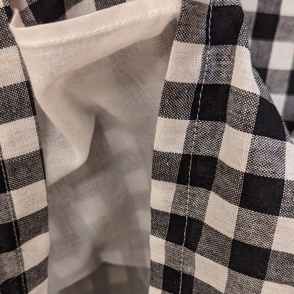 Lulu's Gingham Black White Summer Mini Dress Sz Medium - Picture 8 of 10